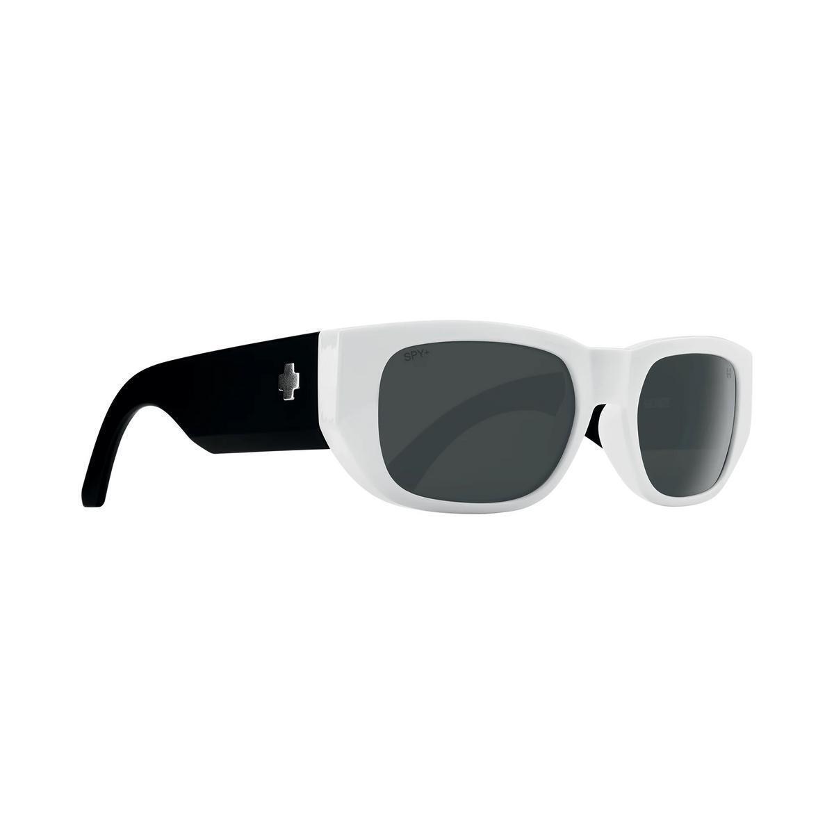 Spy Optic Genre Sunglasses White Happy Grey with Black Mirror