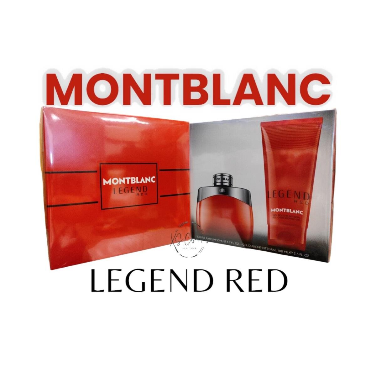 Montblanc Mont Blanc Legend Red 1.7 OZ Edp + 3.3 OZ Shower Gel 2PC Set