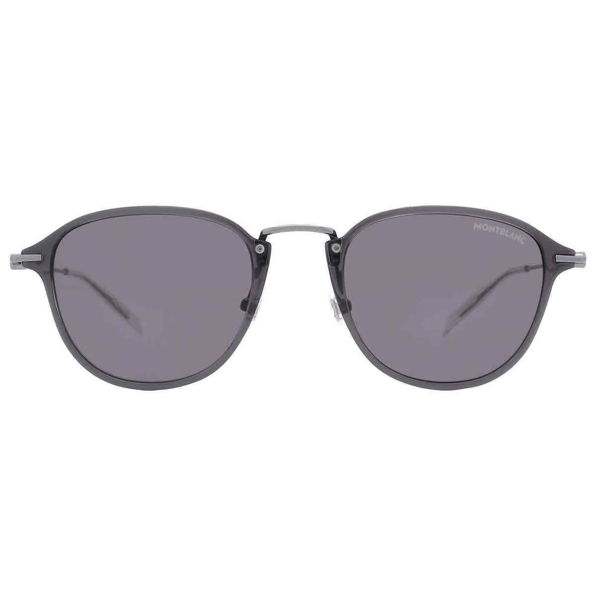 Montblanc Grey Square Men`s Sunglasses MB0155S 001 51 MB0155S 001 51