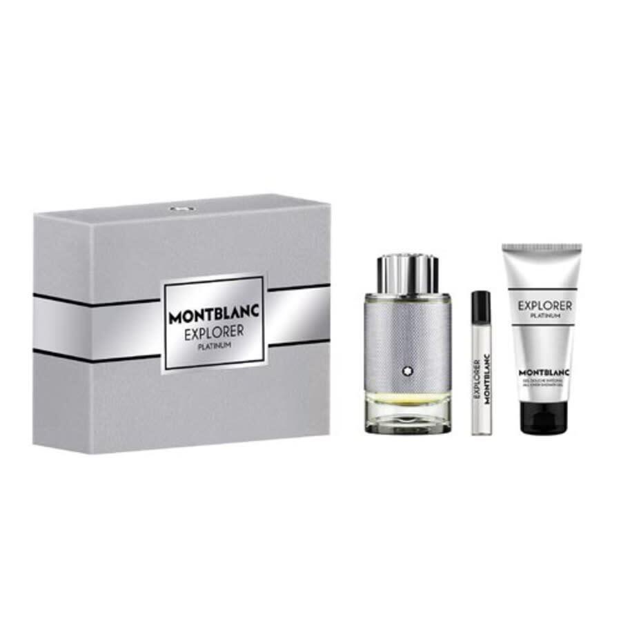 Montblanc Men`s Explorer Platinum Eau De Perfume Spray Gift Set 3386460139366