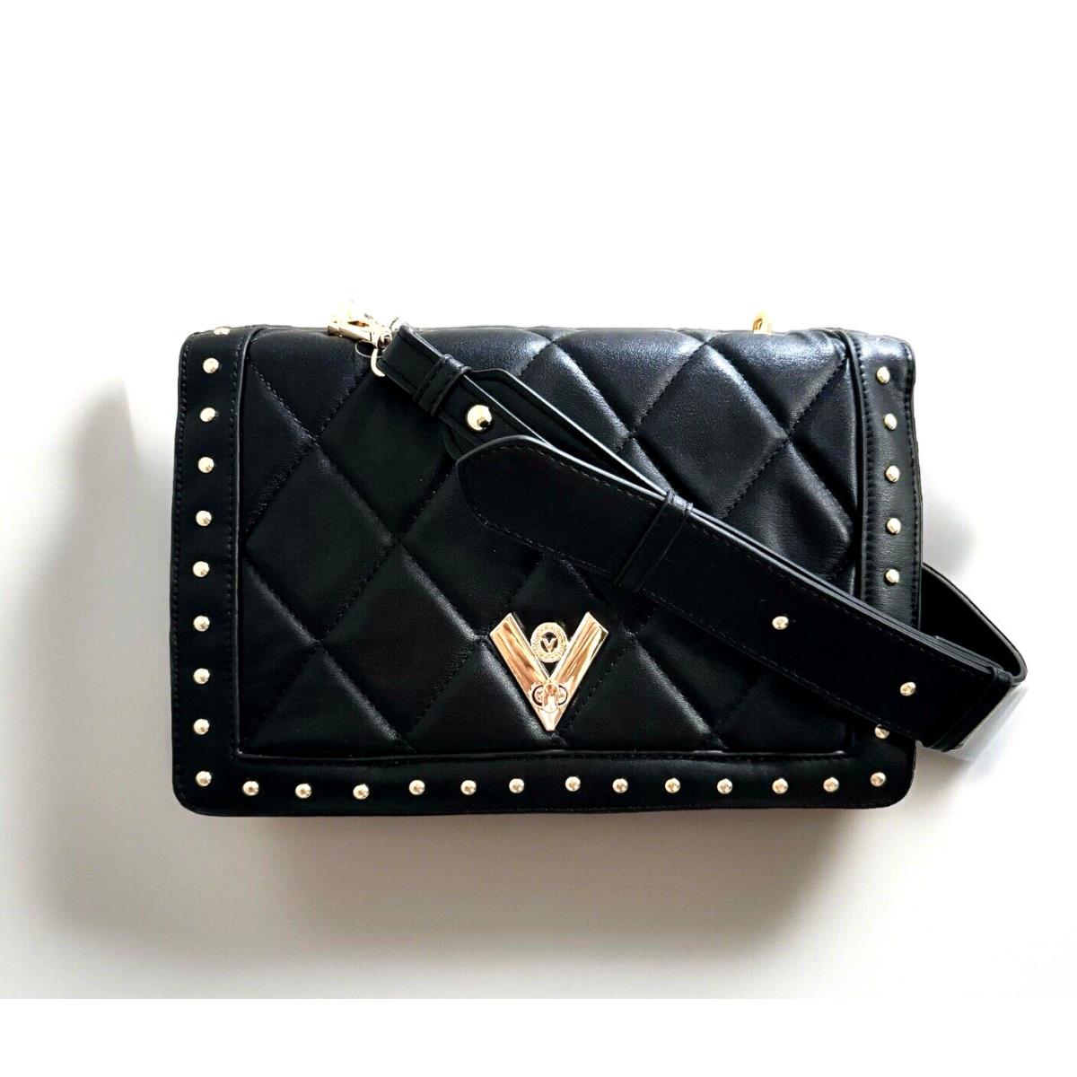 Valentino Orlandi Studded Medium Crossbody/purse Bag Black