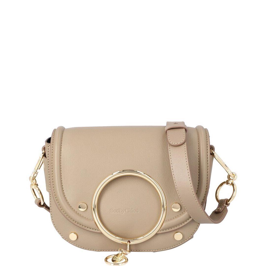 Chloé See By Chlo Leather Shoulder Bag Women`s Beige
