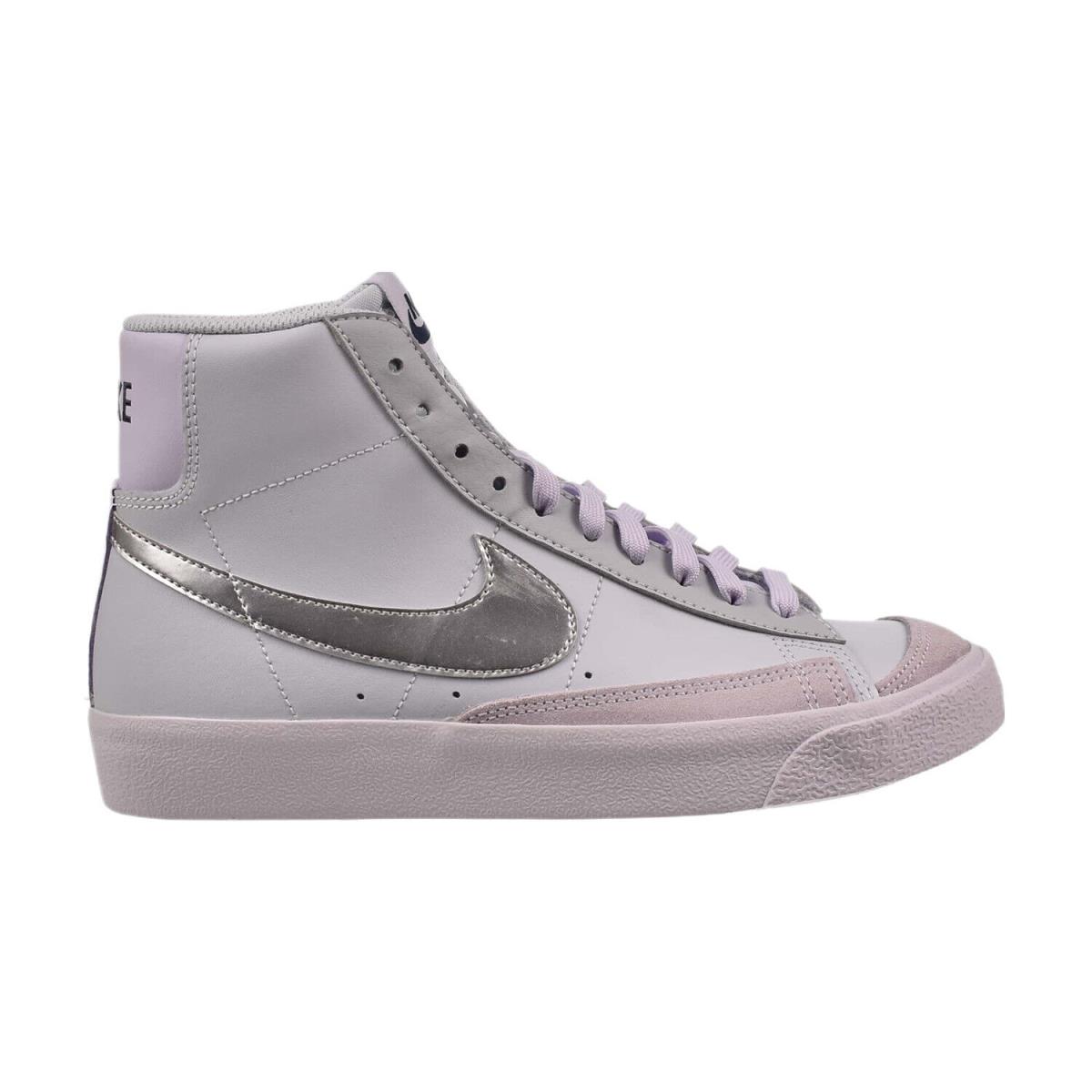 Nike Blazer Mid `77 GS Big Kids` Shoes Pure Platinum-silver DA4086-010 - Pure Platinum-Metallic Silver