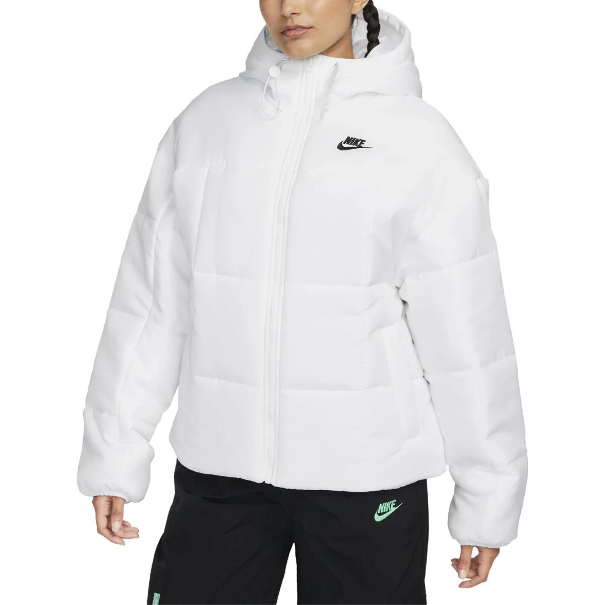 Nike Sportswear Women`s Classic White Puffer Jacket - M L FB7672-100 Rtl