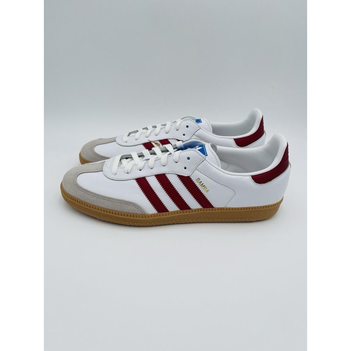 Men`s Adidas Samba OG If3813 Cloud White / Collegiate Burgundy / Gum Shoes