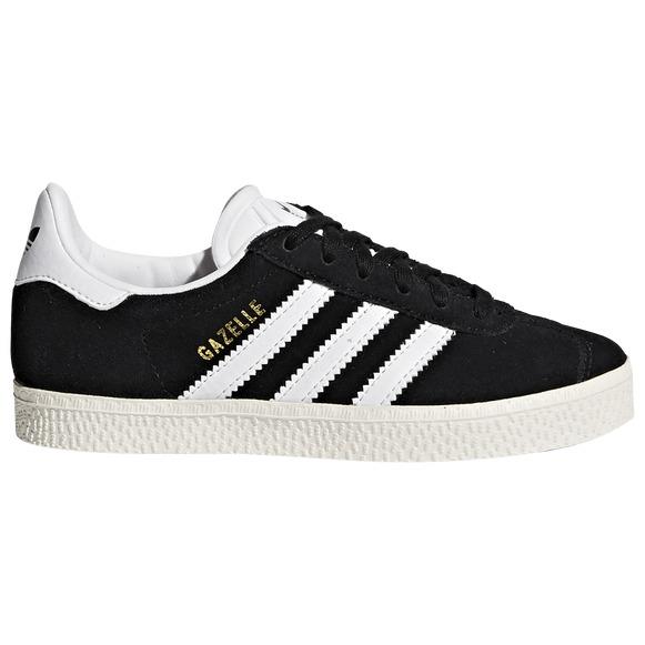 Unisex Little Kids Adidas Gazelle C_black/white/gold BB2507-SIZE 2 - BLACK/WHITE/GOLD