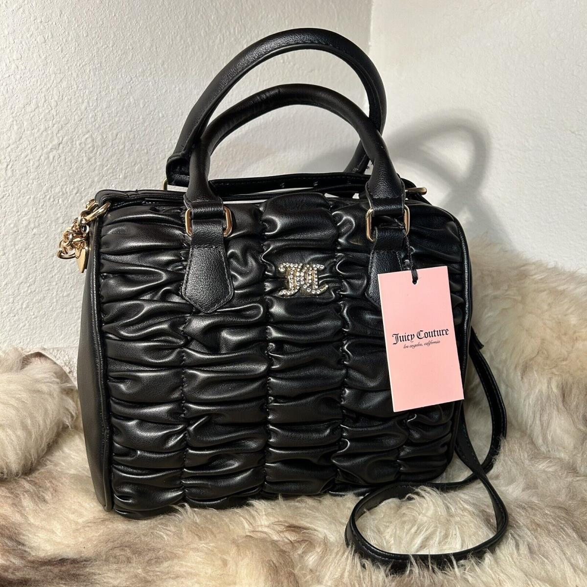 Juicy Couture Run The World Satchel / Crossbody - Liquorice Black