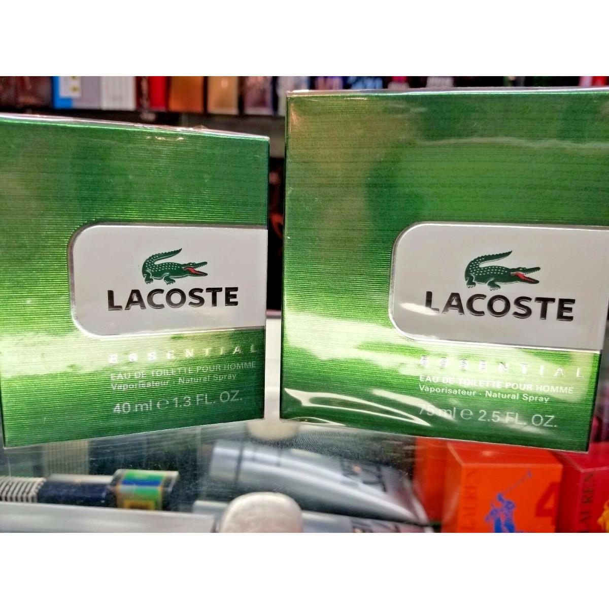 Lacoste Essential 1.3 oz 40 ml / 2.5 75 ml Edt Toilette Spray Men Box