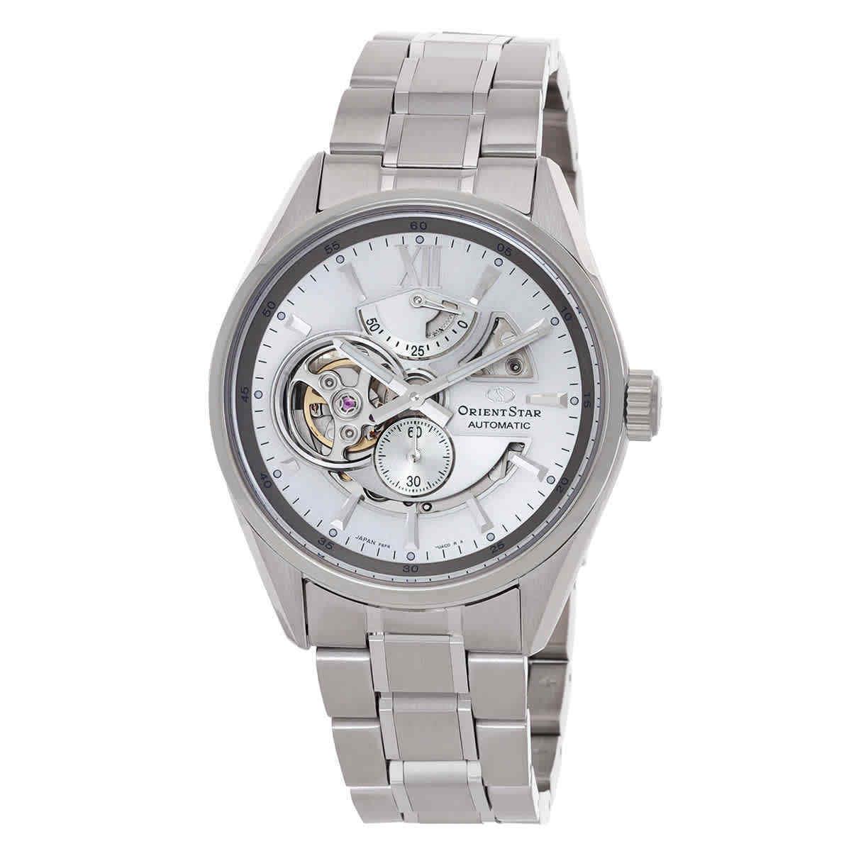 Orient Contemporary Automatic Men`s Watch RE-AV0125S00B - Dial: Skeleton, Band: Silver-tone, Bezel: Silver-tone