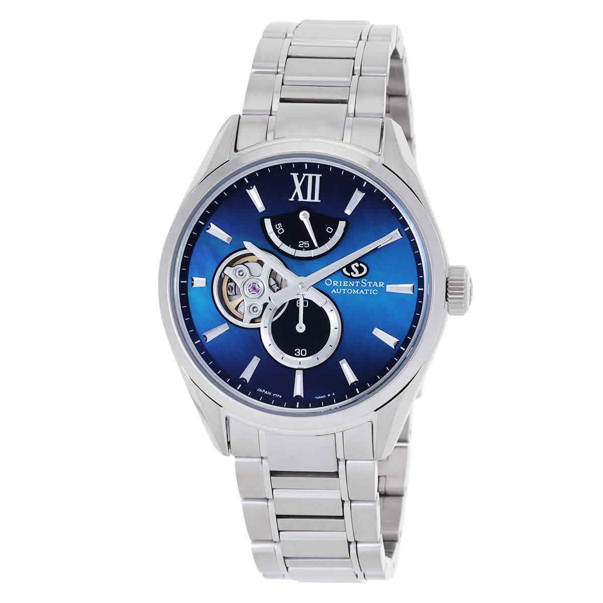 Orient Star Automatic Blue Mop Dial Men`s Watch RE-BY0004A00B