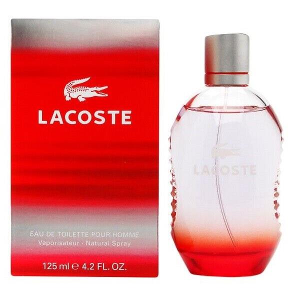 Lacoste Style in Play Red For Men Eau de Toilette 4.2 oz 125 ml Edt Spray