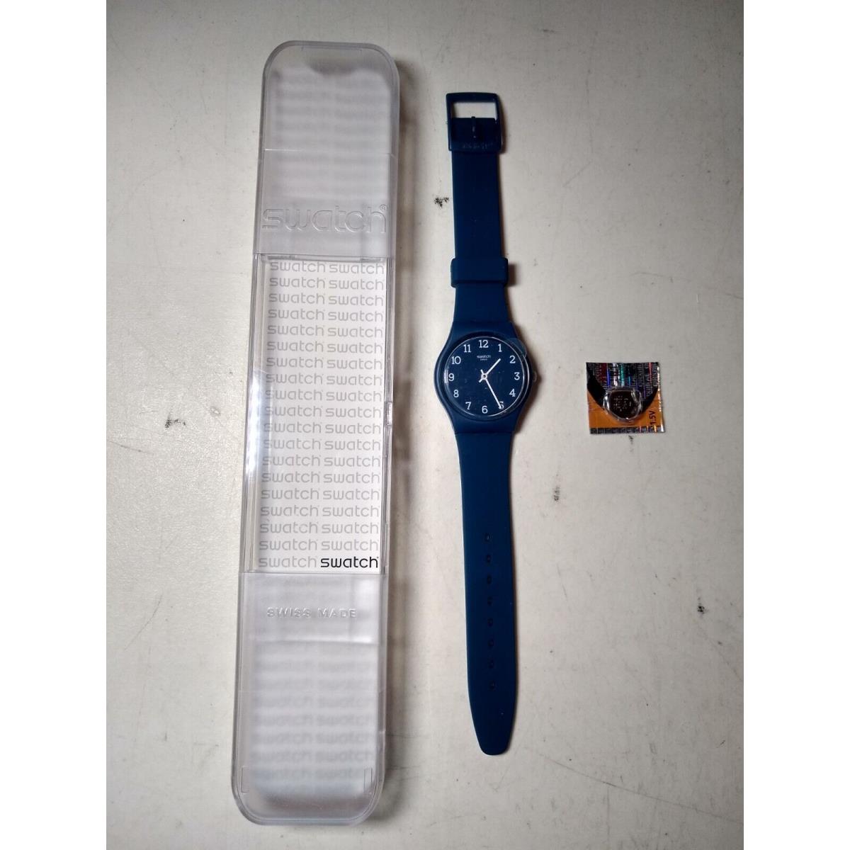 Swatch Blueway GN252 Wrist Watch - - W/battery Case Free S H