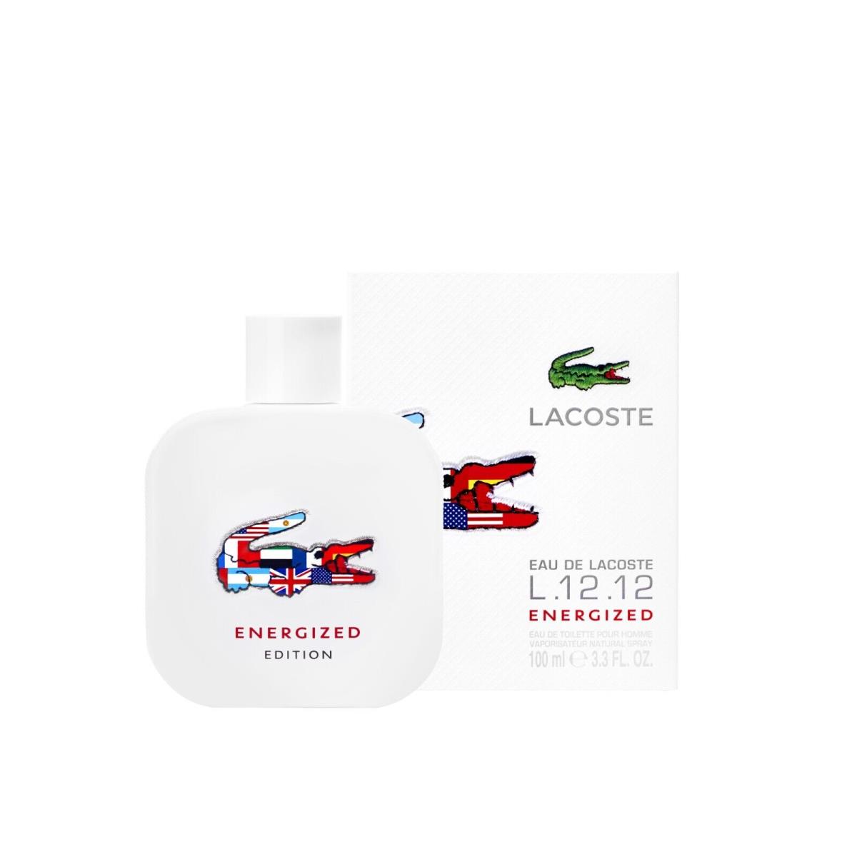 Eau De Lacoste L.12.12 Energized by Lacoste For Men Edt 3.3FLOZ /100ML Spray