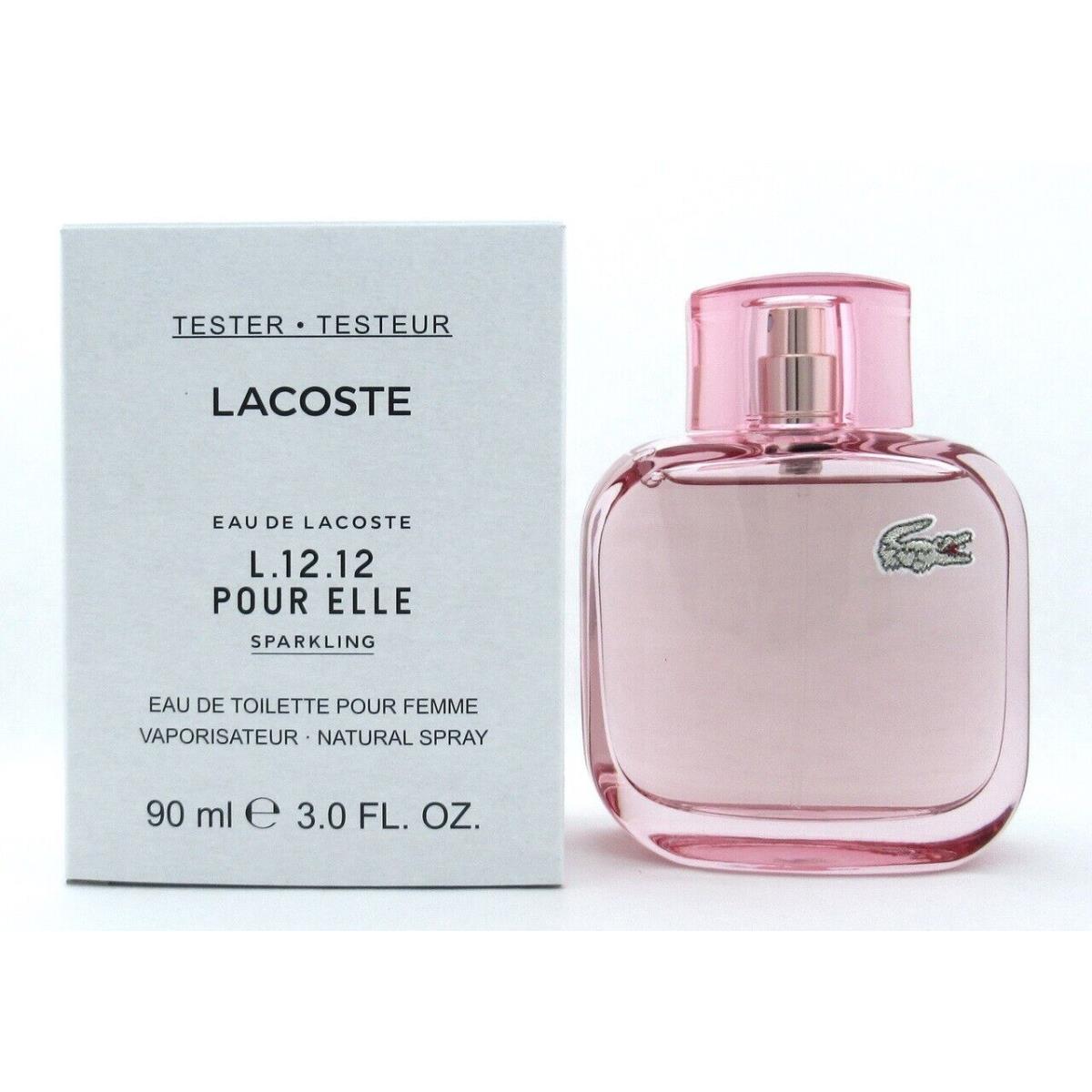 Lacoste L.12.12 Pour Elle Sparkling Tester 3.0 Oz. 90ml Eau de Toilette Women