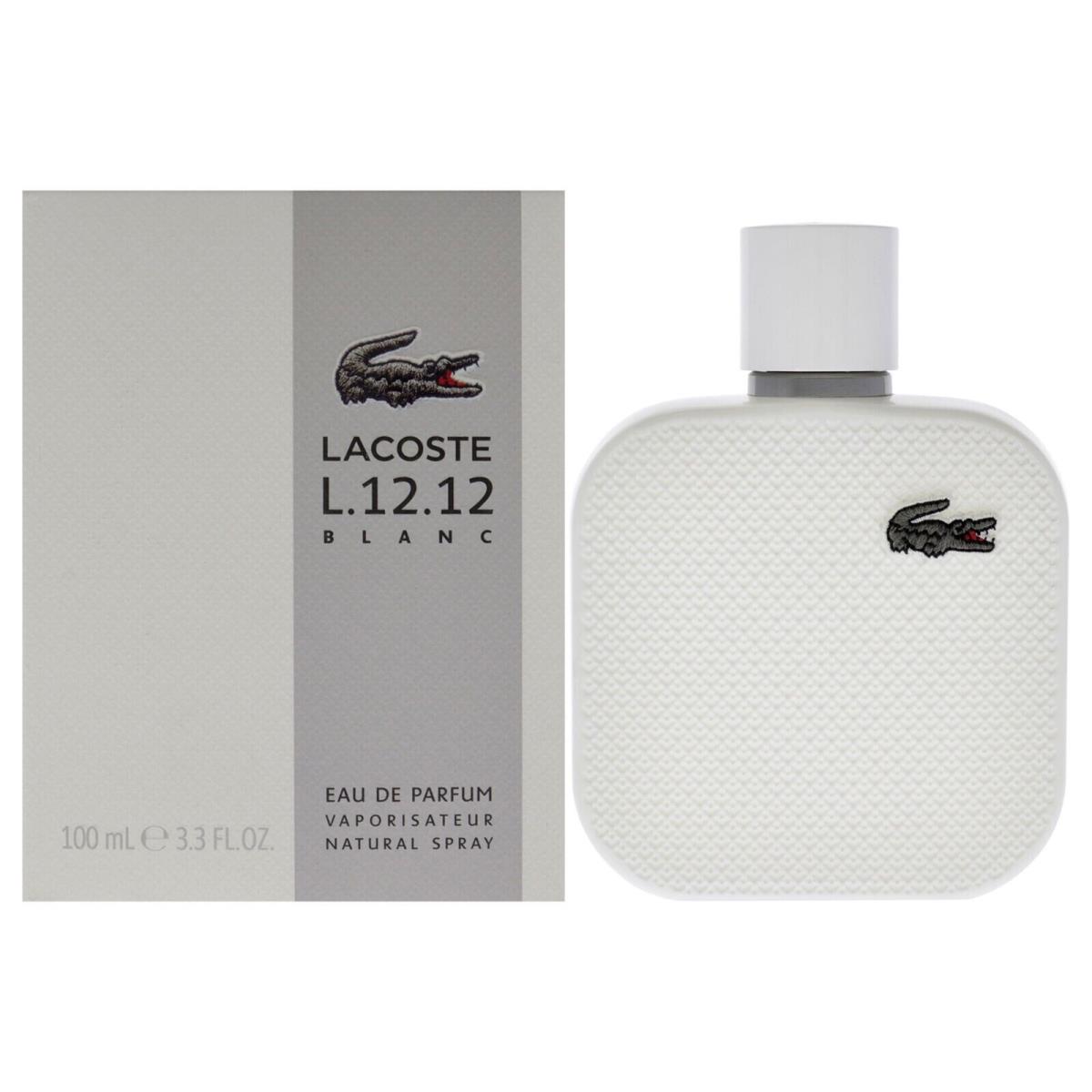 Lacoste Eau De L.12.12 Blanc by Lacoste For Men 3.3 oz-100 ml Edp Spray