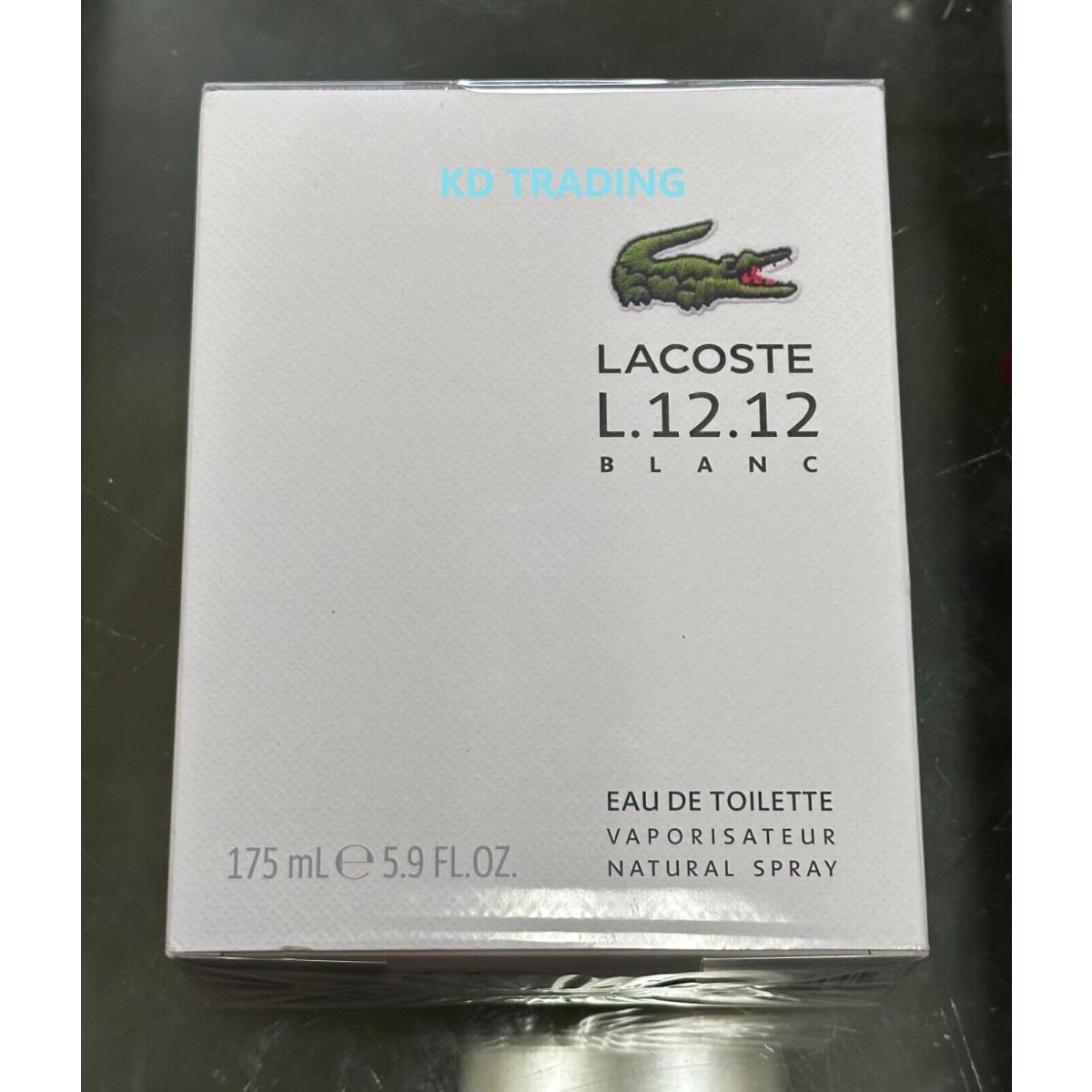 Lacoste L.12.12 Blanc Edt Eau De Toilette Men Natural Spray 175ml Made IN France