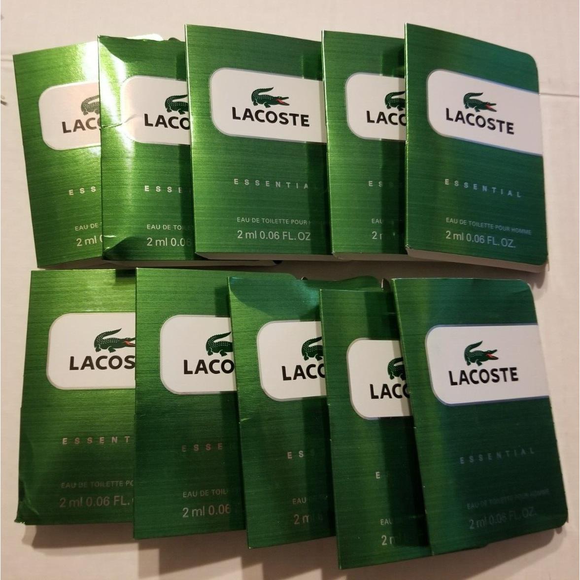 Lot of 10 Lacoste Essentials Eau de Toilette Pour Homme Spray 0.06 FL Oz Samples