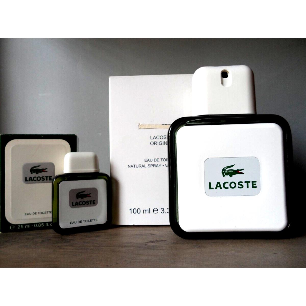 Lacoste Men Edt Spray 3.3 oz / 100 ml 0.85 oz /25 ml Edt Splash