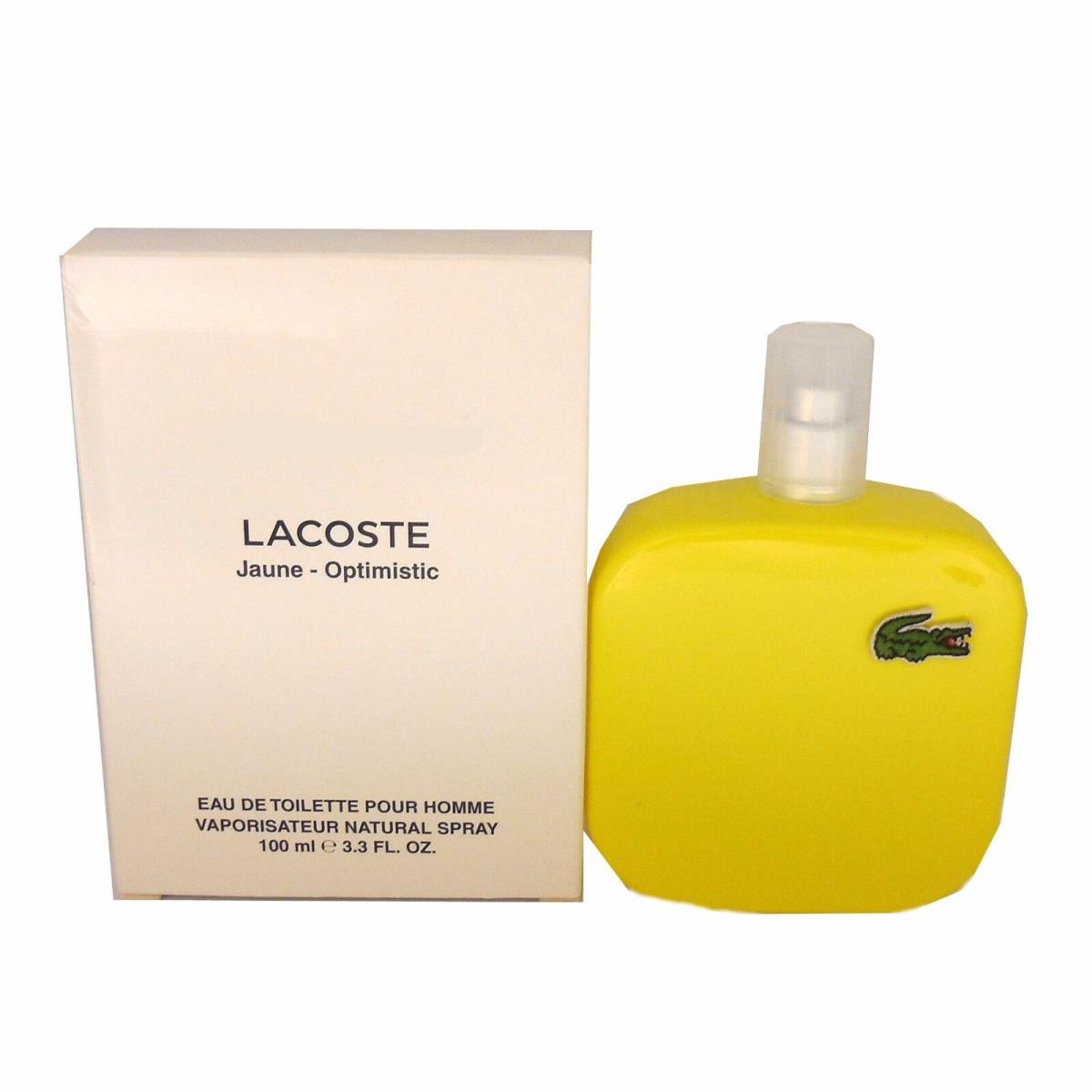 Lacoste Jaune Optimistic Pour Homme Eau DE Toilette Natural Spray 100 ML T