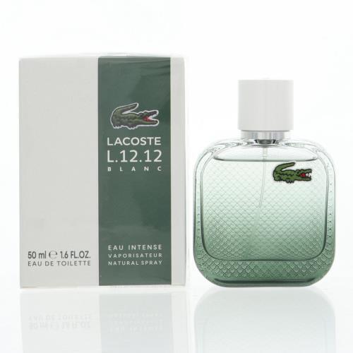 Lacoste Eau DE Lacoste L.12.12 Blanc Intense Lacoste For Men 1.6 OZ Box