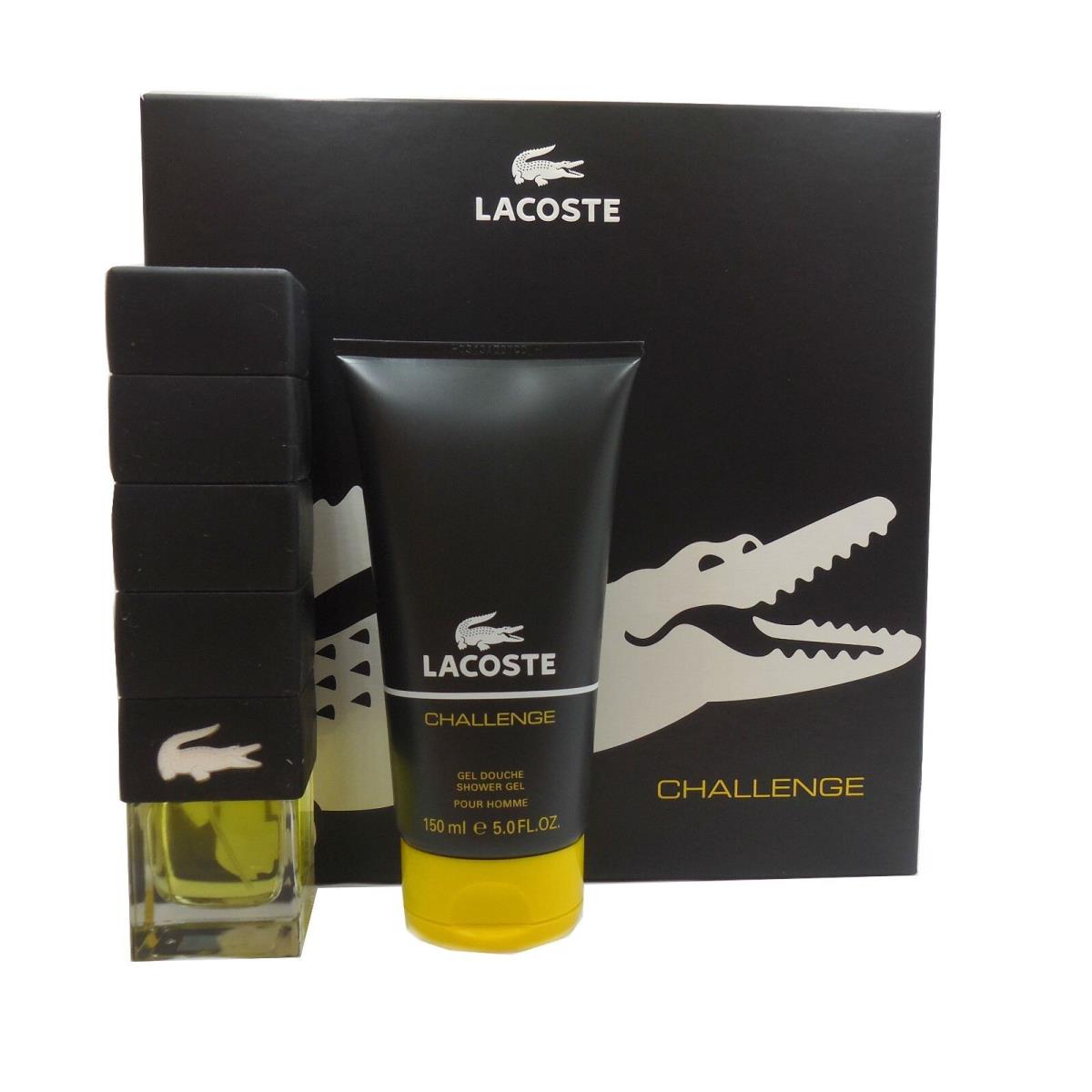 Lacoste Challenge 2 Piece Gift Set Eau DE Toilette Spray 90ML NIB-L82422997