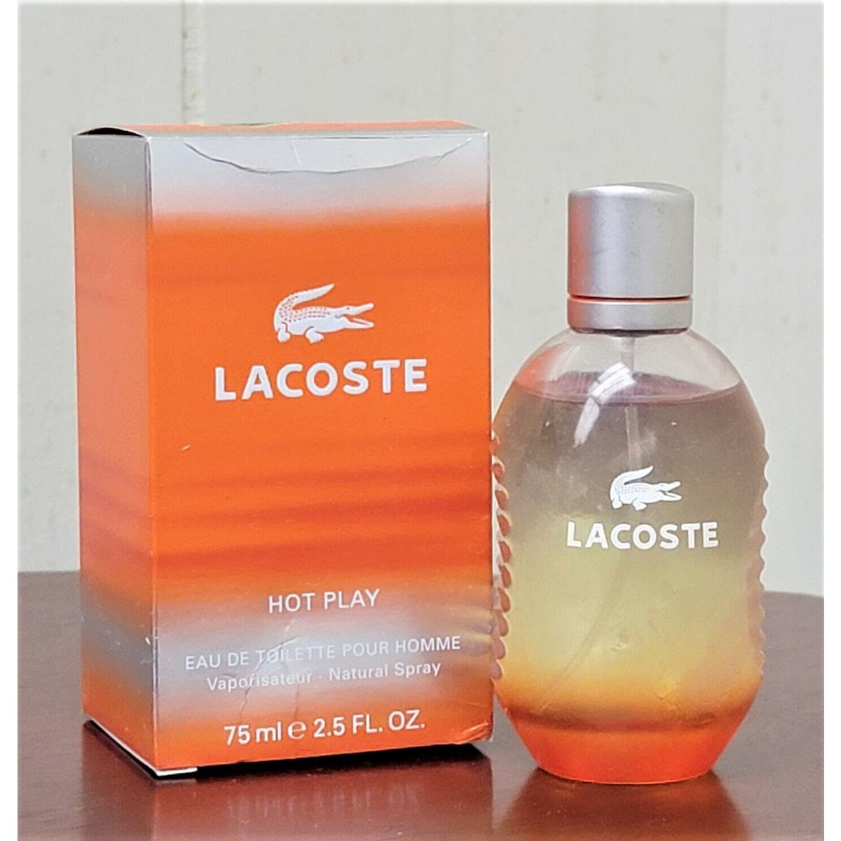 Lacoste Hot Play by Lacoste 2.5 oz / 75 ml Edt Spy Cologne Men Homme Vintage