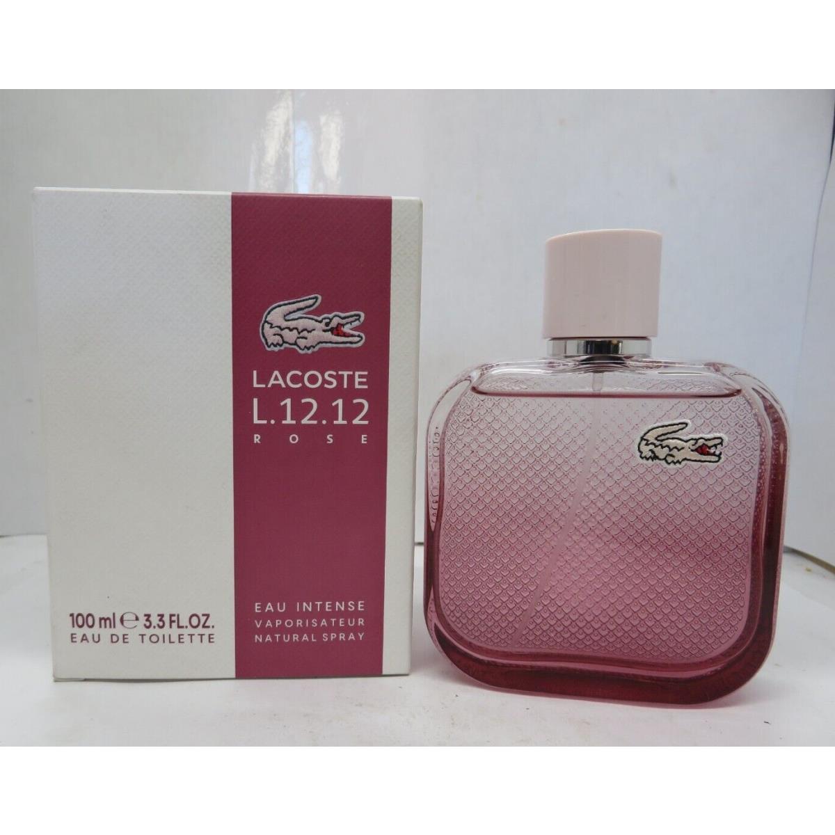 Lacoste L.12.12 Rose Eau Intense Eau De Tilette 3.3 oz/100 ml Read Descr. Women