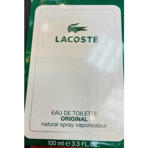 Lacoste 3.38oz Men`s Eau de Toilette