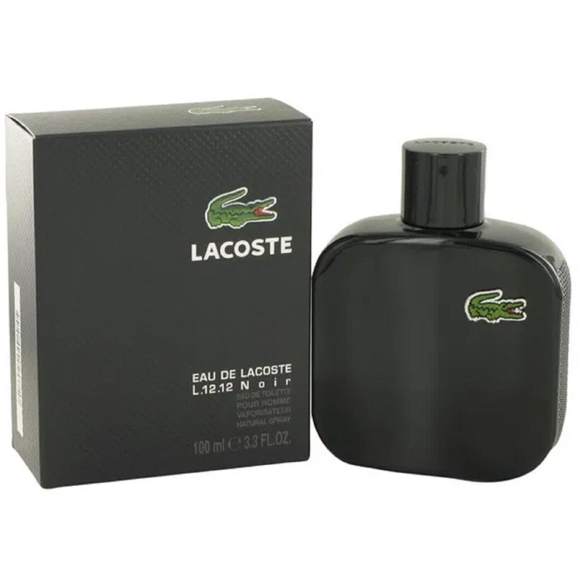 L.12.12 Noir Lacoste 3.4 oz Eau de Toilette Men Cologne Spray