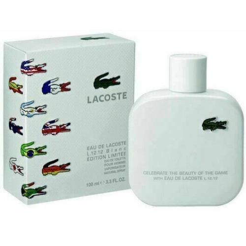 Eau DE Lacoste L.12.12 Blanc Edition Limited 3.3 oz-100 ml Edt Spray