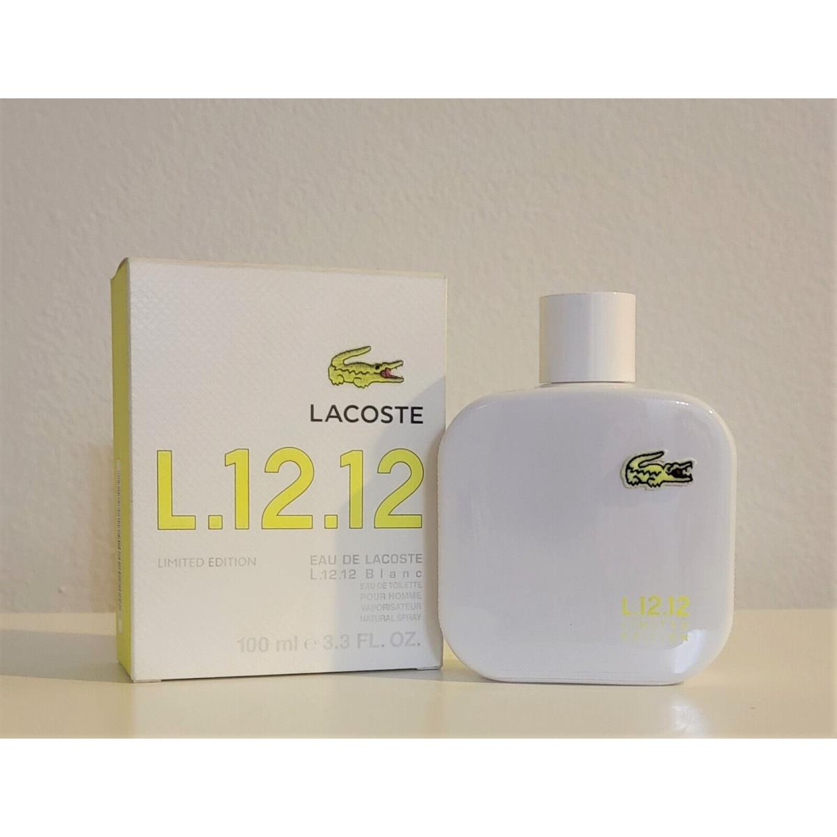 Eau de Lacoste Blanc L12.12 by Lacoste 3.3 oz / 100 ml Edt Spy Cologne For Men