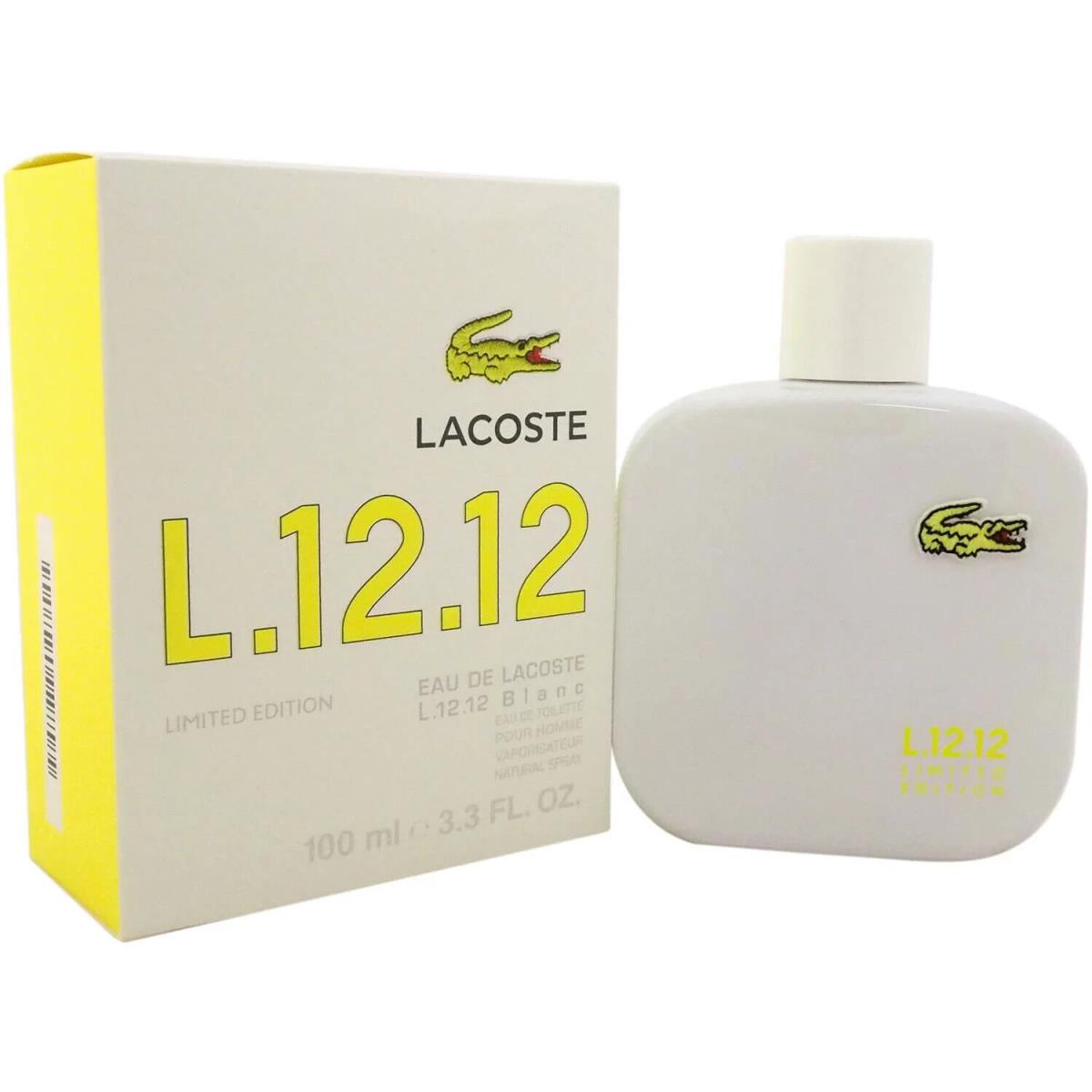 Eau De Lacoste L.12.12 Blanc Lim Edt by Lacoste For Men Edt 3.3 FL OZ /100ML