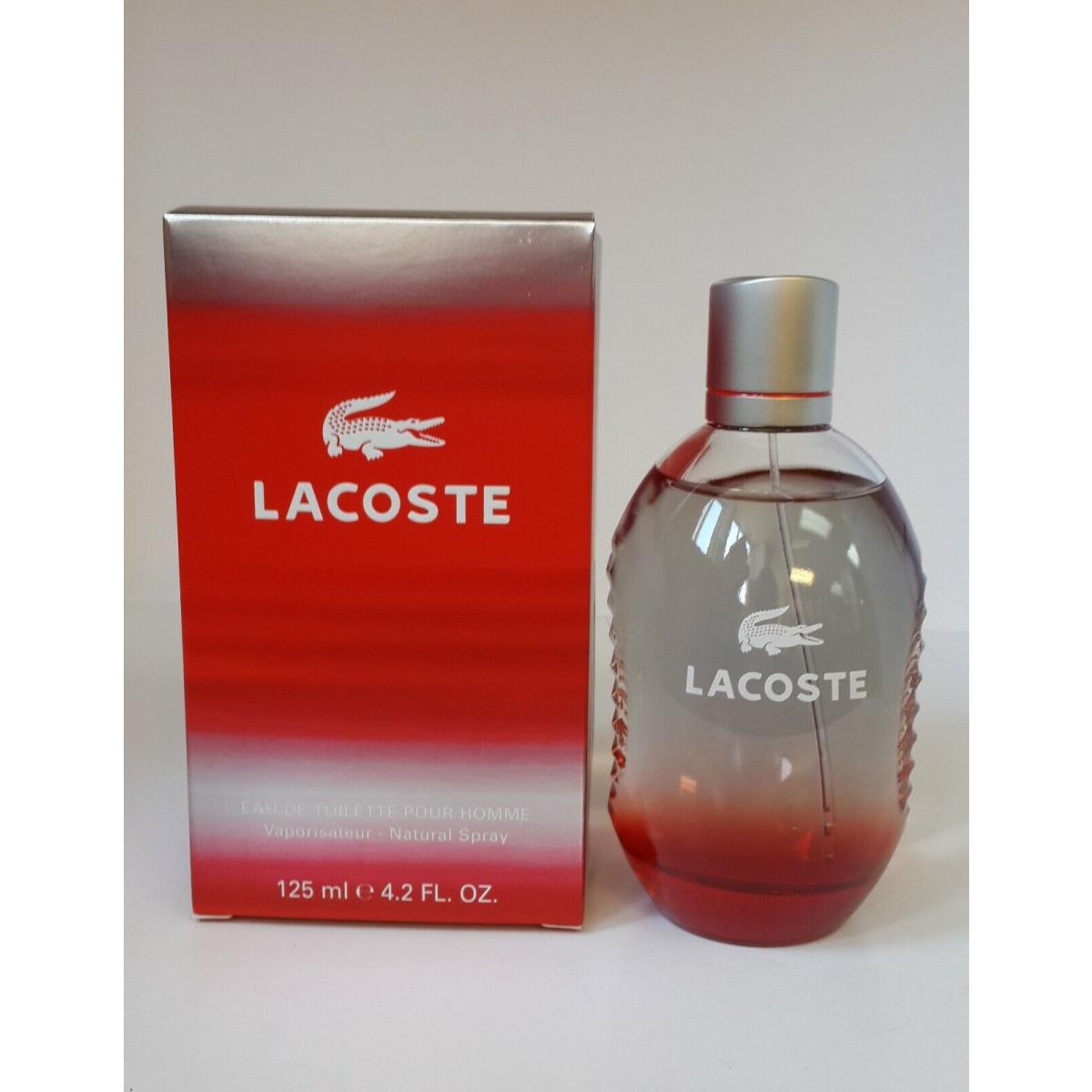 Lacoste Red Style in Play 4.2oz Men`s Eau de Toilette Spray