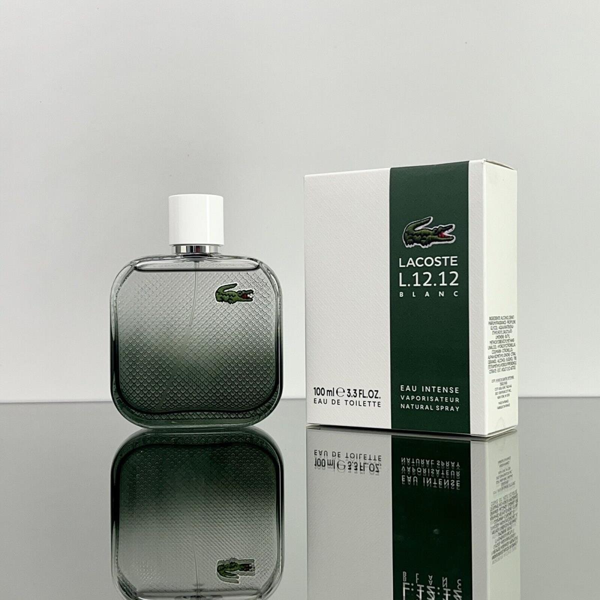 Lacoste L.12.12 Blanc Eau Intense For Men 3.3oz-100ml Edt Spray New-sealed BU19