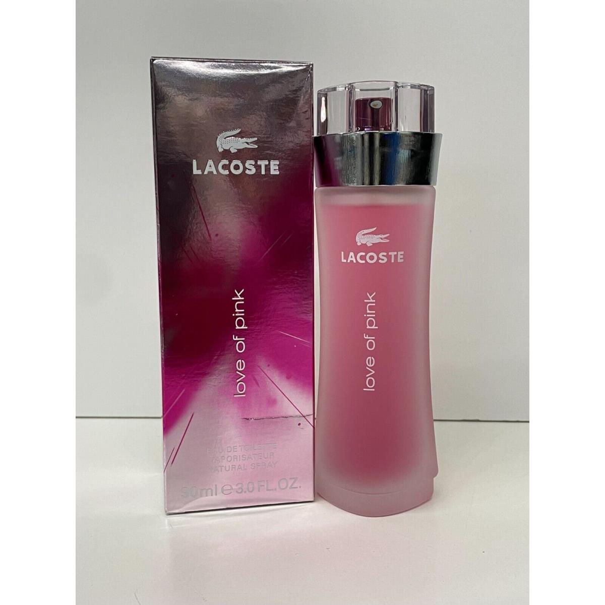 Love Of Pink By Lacoste 3 Fl.oz Eau De Toilette Spray For Women Unsealed