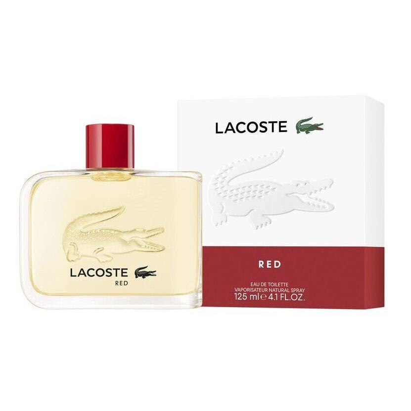 Lacoste Red 4.1 oz Edt Spray Mens Cologne 125 ml