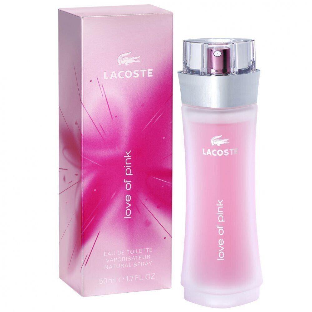 Lacoste Love OF Pink Edt Spray Women 1.7 OZ In Cellophane Rare Item