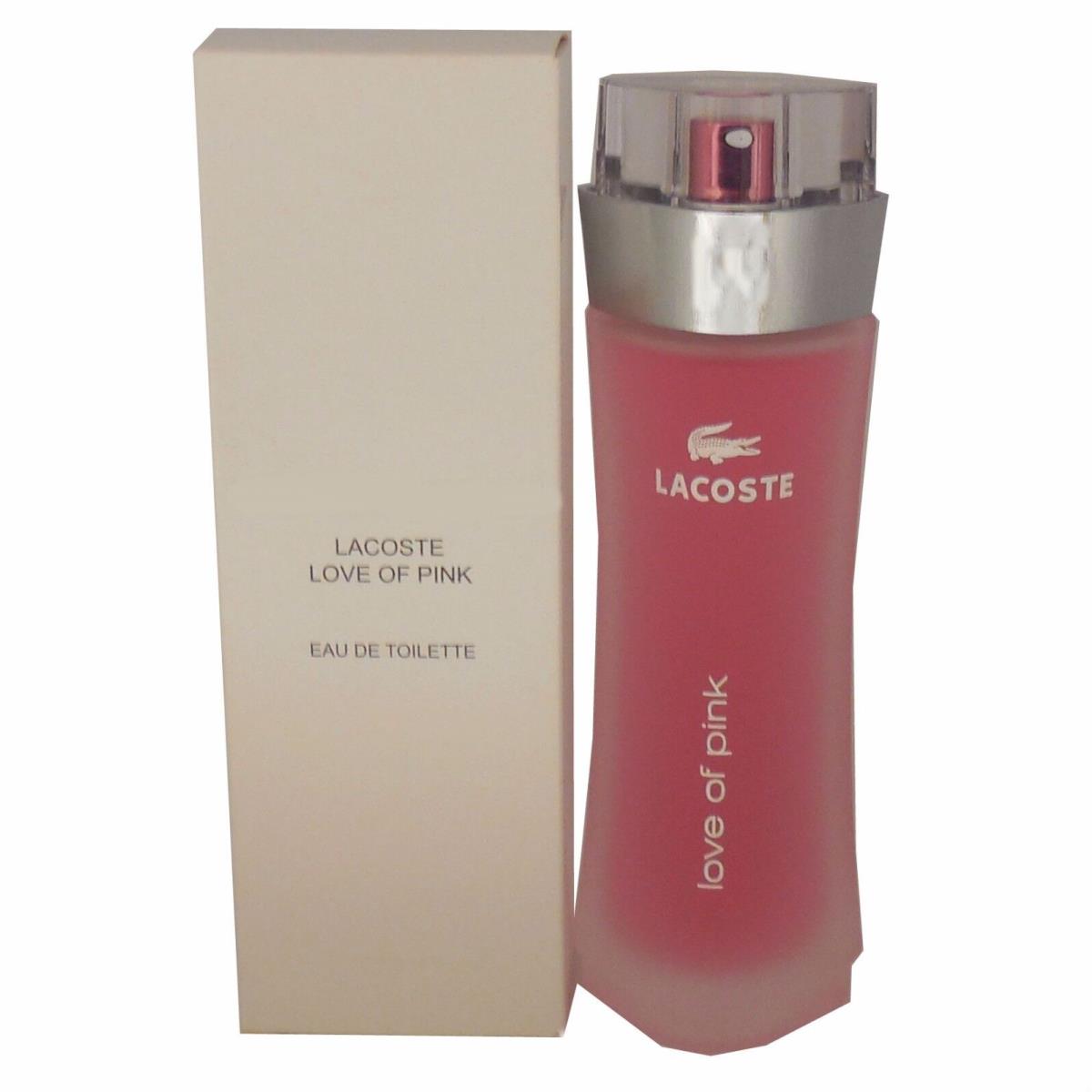 Lacoste Love OF Pink Eau DE Toilette Spray 90 ML/3.0 Fl.oz. T