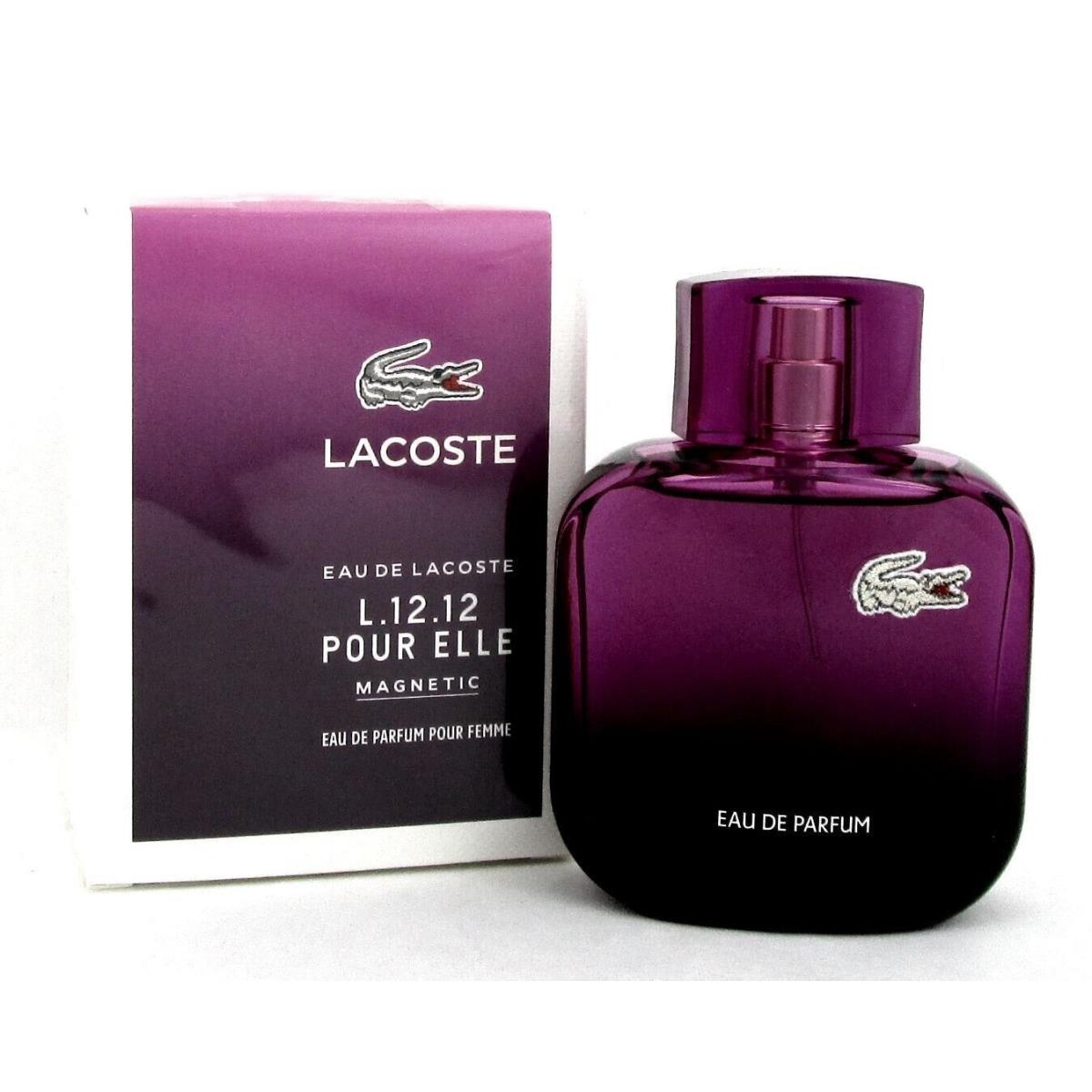 Lacoste L.12.12 Pour Elle Magnetic 2.7 oz /80ml Edp Spray For Women Sealed