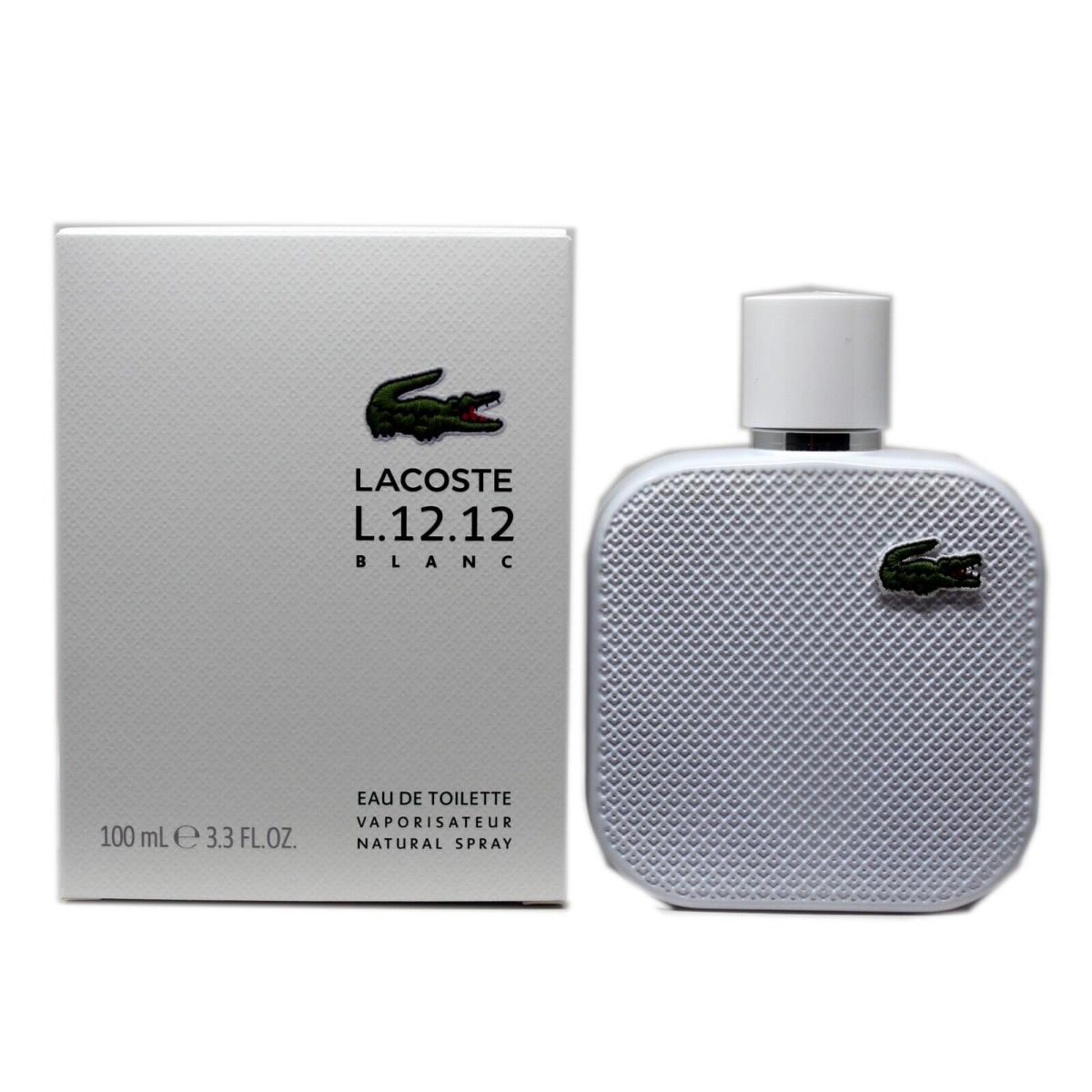 Lacoste L.12.12 Blanc Eau DE Toilette Natural Spray For Men 100 ML/3.3 Fl.oz