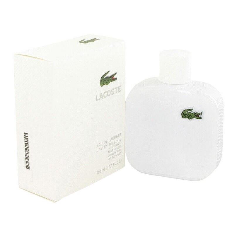 Lacoste L.12.12 Blanc Men 3.3 3.4 oz 100 ml Eau De Toilette Spray