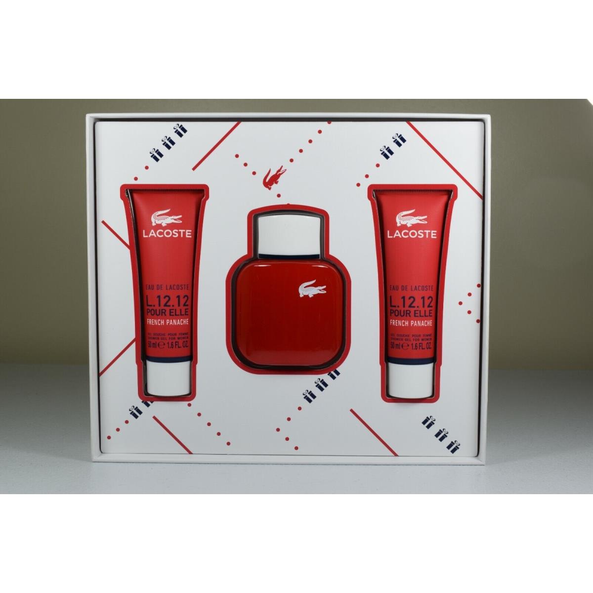 50ml Eau de Lacoste French Panache + 2x Shower Gels Women`s Gift Set