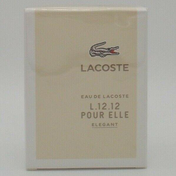 Eau DE Lacoste L.12.12 Pour Elle Elegant Women Edt 3.0oz