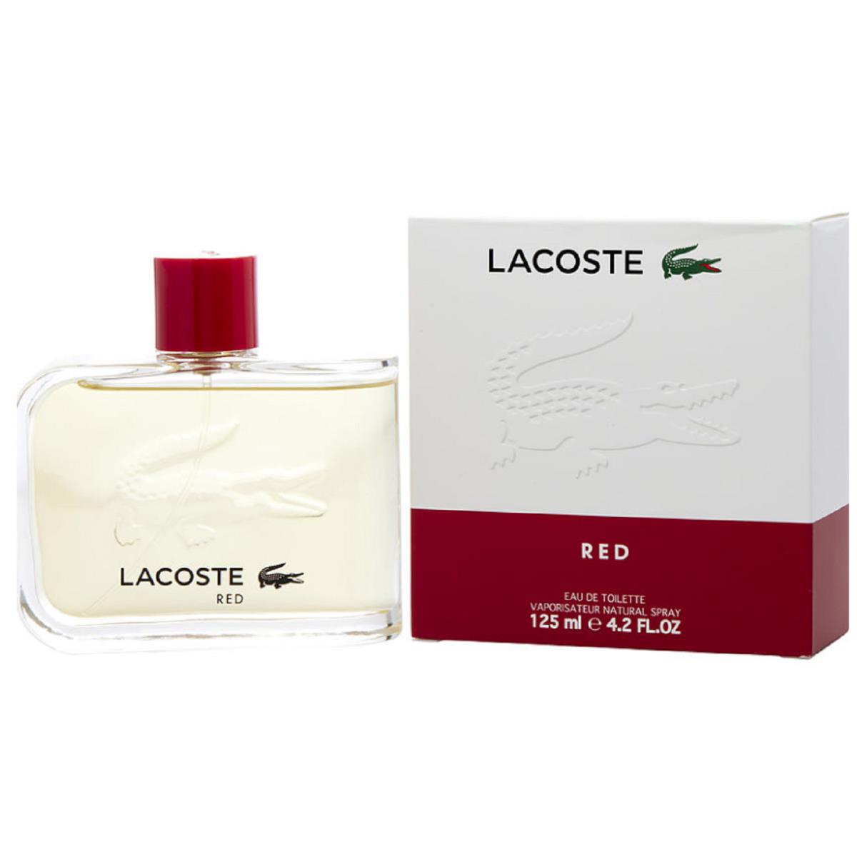 Red Package Lacoste 4.2 oz / 125 ml Eau de Toilette Men Cologne Spray