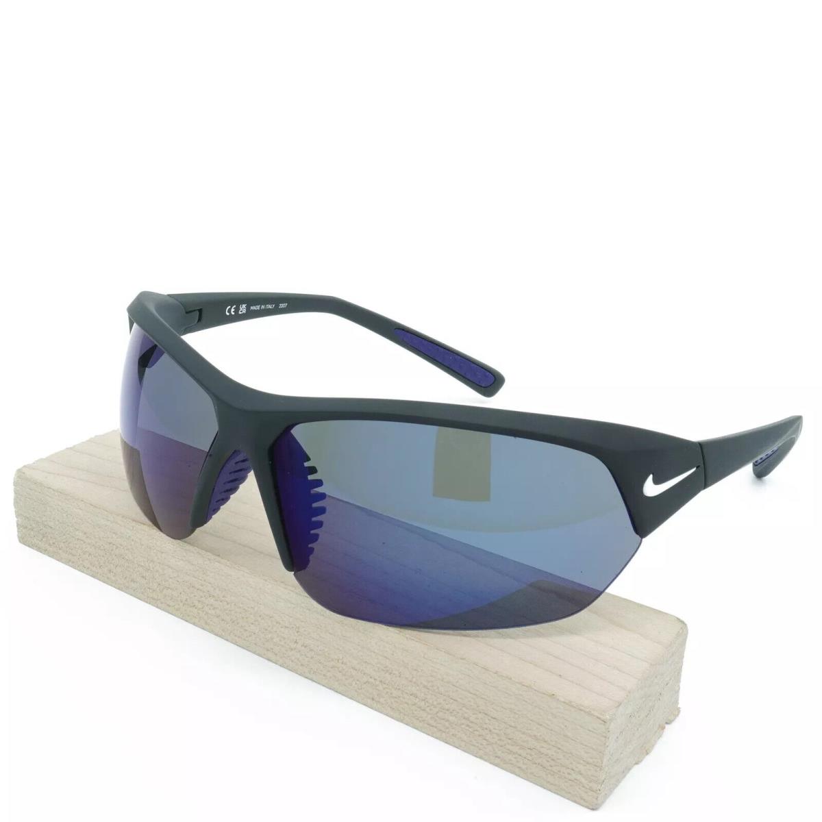 Nike SKYLON-ACE-MI-EV1125-014-6910 Matte Black Grey Blue Mirror Sunglasses