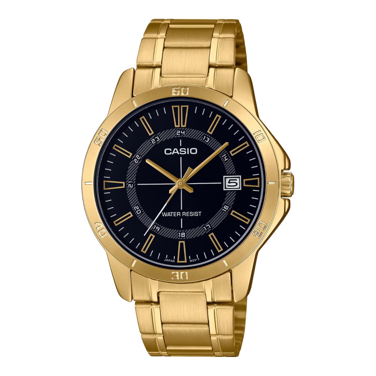 Casio MTPV004G-1C Men`s Goldtone Bracelet Watch Date