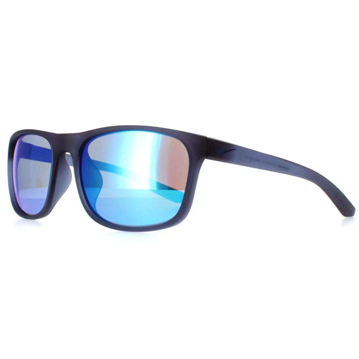 Nike ENDURE-M-MI-CW4650-410-5919 Transparent Matte Blue Sunglasses - Frame: TRANSPARENT MATTE BLUE, Lens: BLUE MIRROR