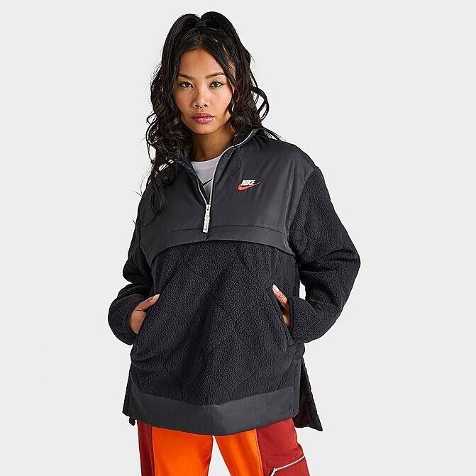 Nike Sportswear 1/4-ZIP High-pile City Utility Women`s Jacket Black M