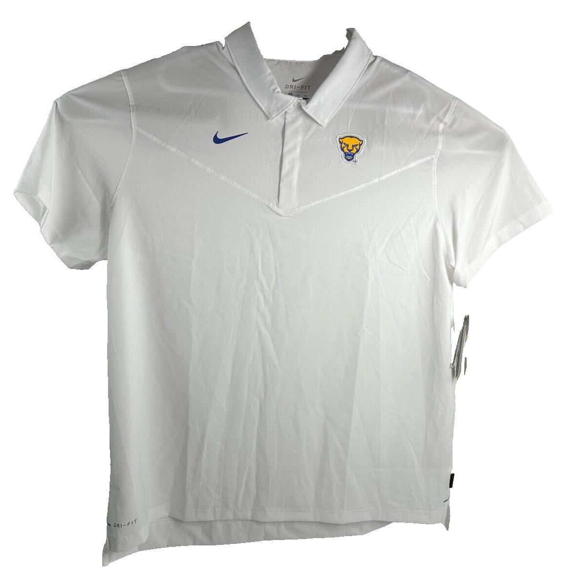 Nike Pittsburgh Panthers On Field Polo White Men`s Size 2XL DC6394-100