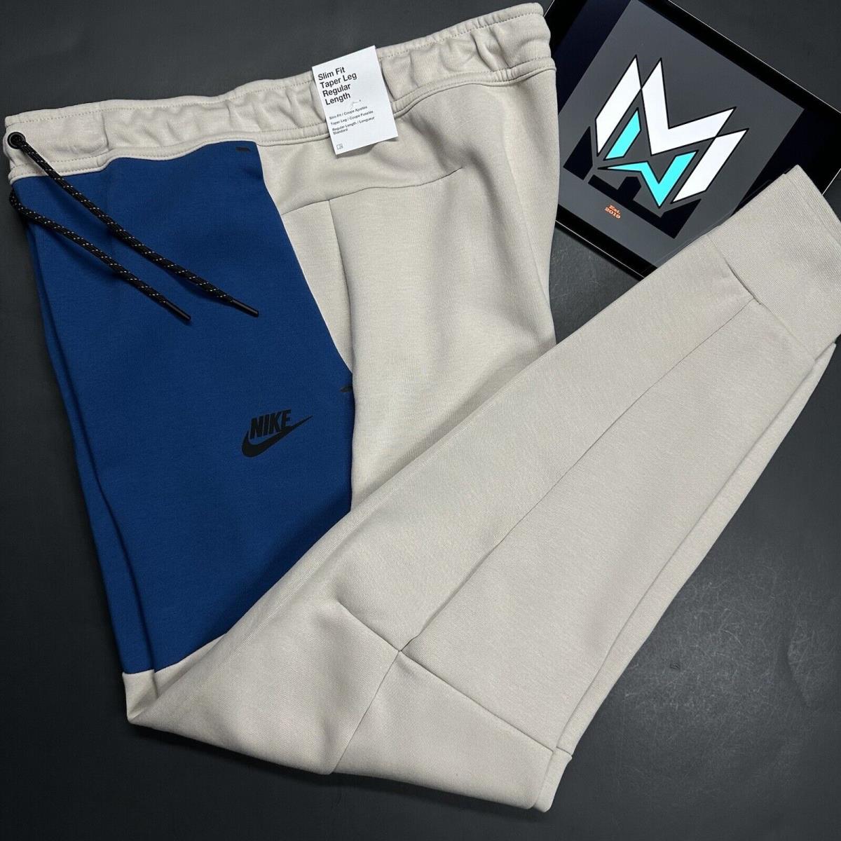 Nike Sportswear Tech Fleece Joggers Size 2XL Cream Blue Black CU4495-236